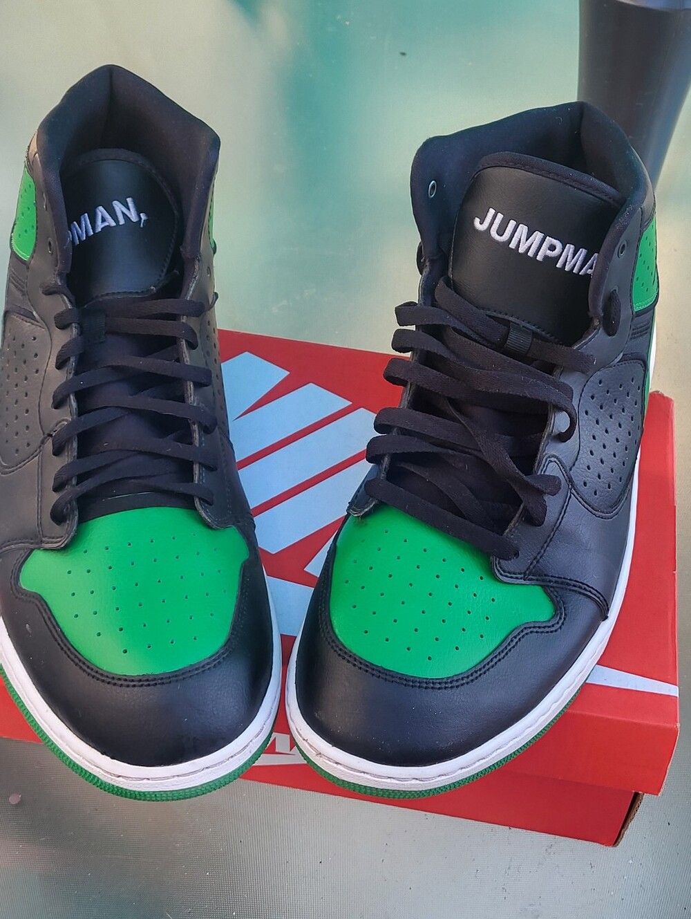 Nike Jordons Acess Black And Green Alod Verde